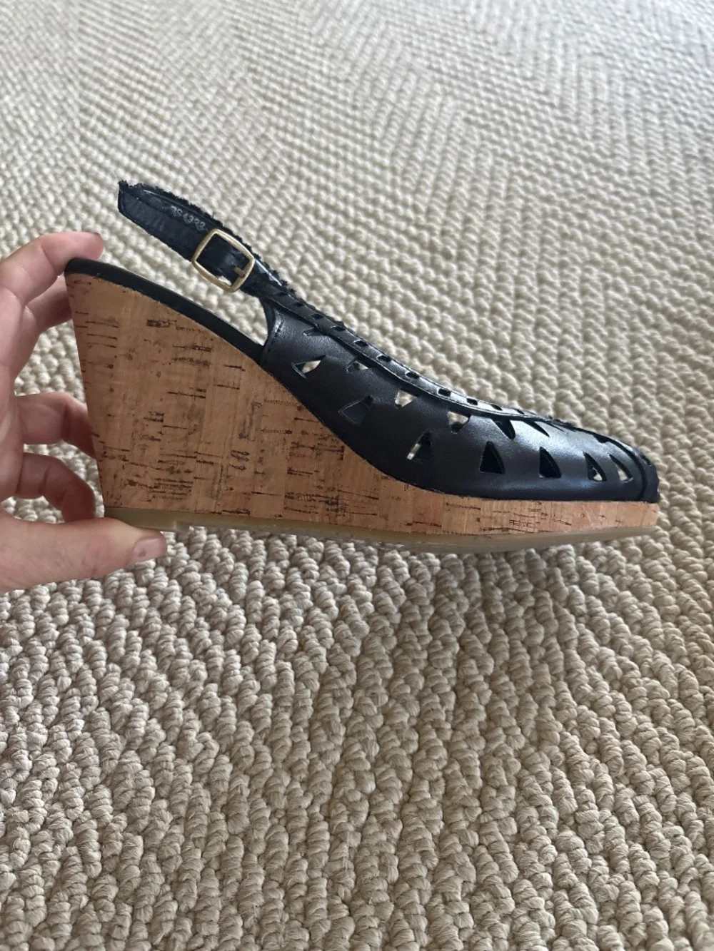 NOS Vintage 1990s Unworn Chinese Laundry Slingback Peep-toe Wedges 2 Pair NIB